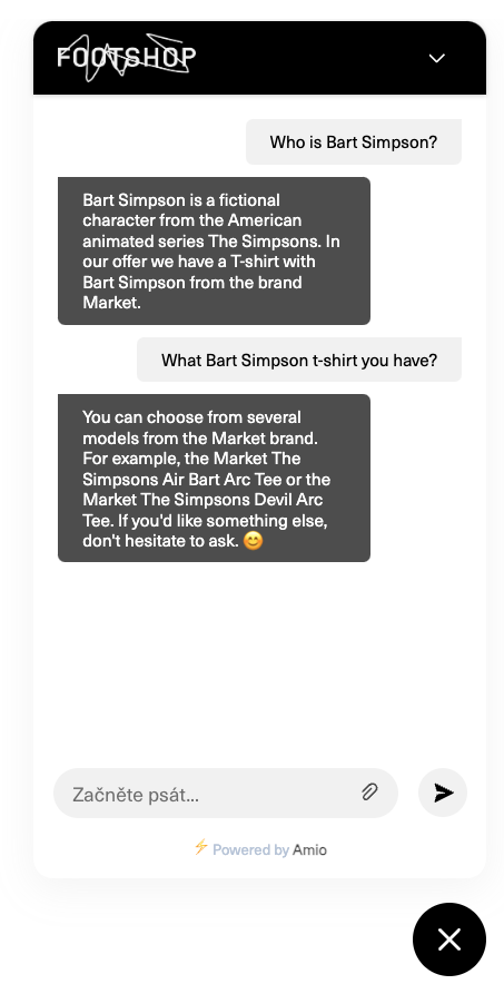 Image - Footshop Chatbot from Amio
