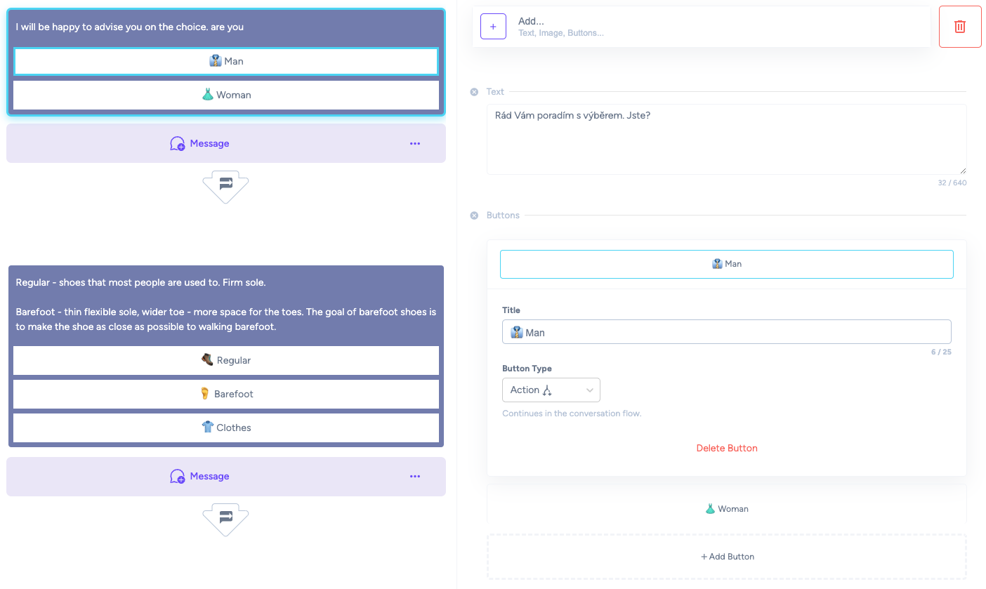 Image - Creating Flow in Amio chatbot