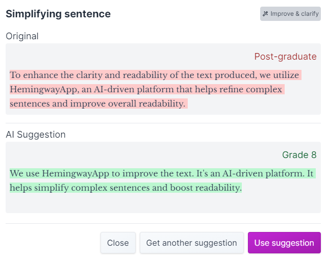 Image - Hemingway AI use case
