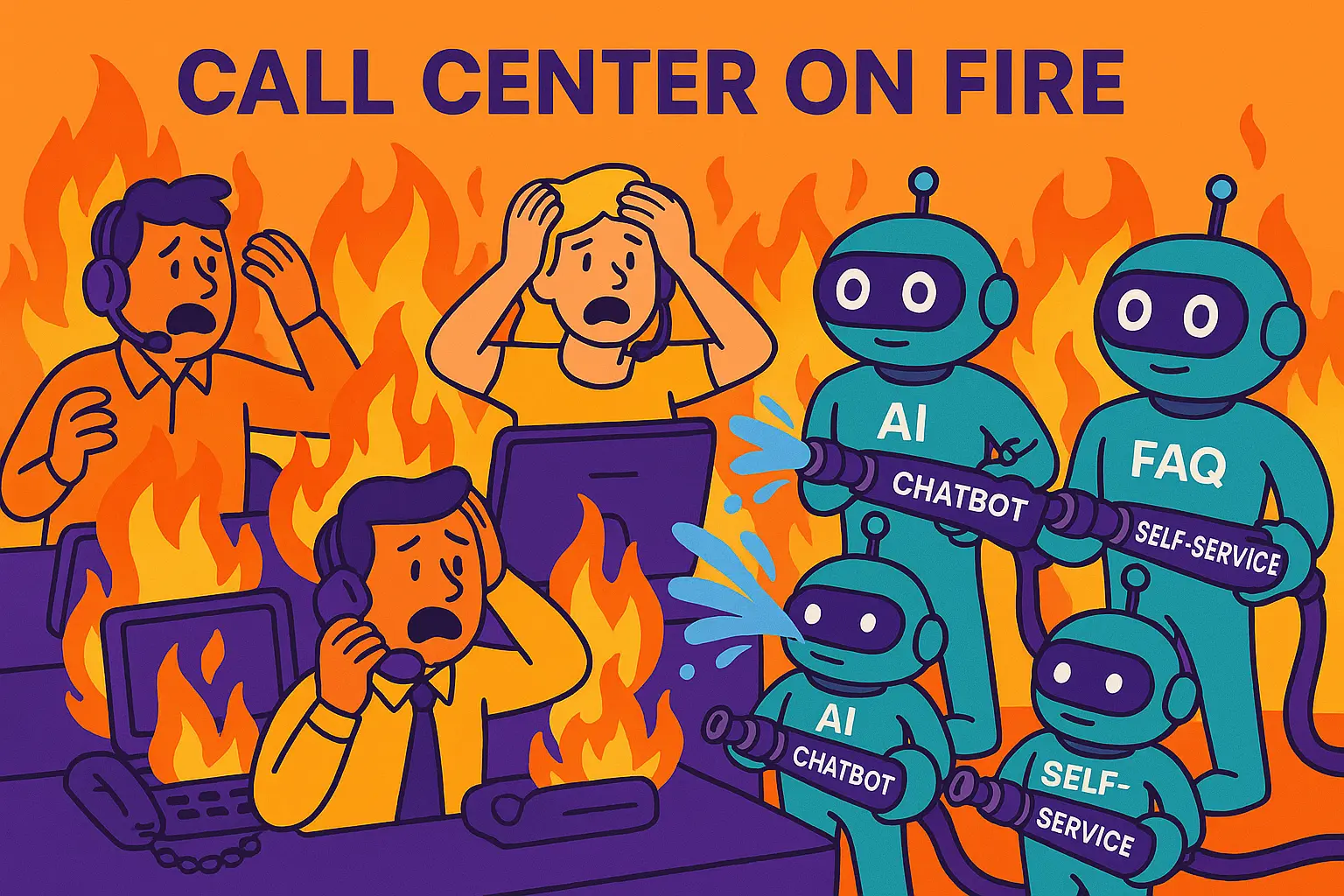 AI chatbots and self-service tools extinguishing a flood of WISMO support tickets in a call center