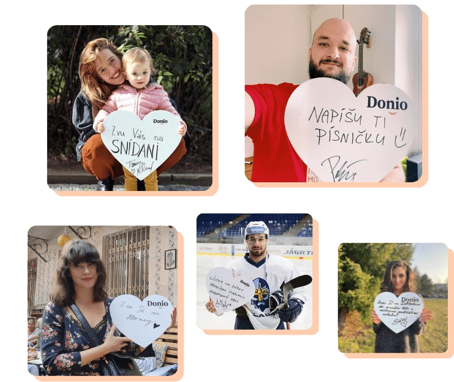 Photos of Donio's supporters