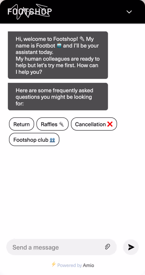 Footshop chatbot